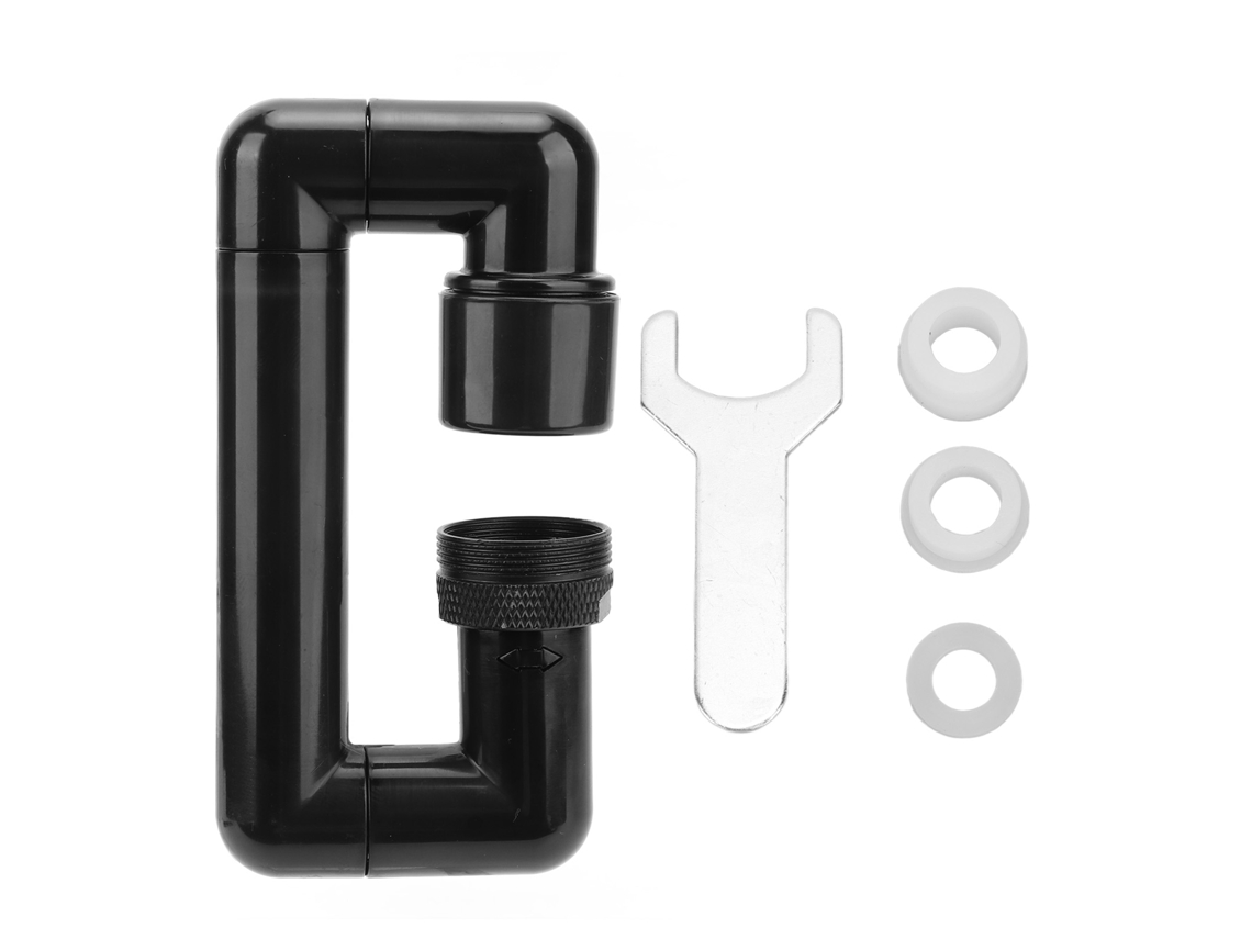 Grifo Telescópico Giratorio Con Brazo Mecánico Para Cocina, Baño, Fregadero Y Lavabo - Negro
