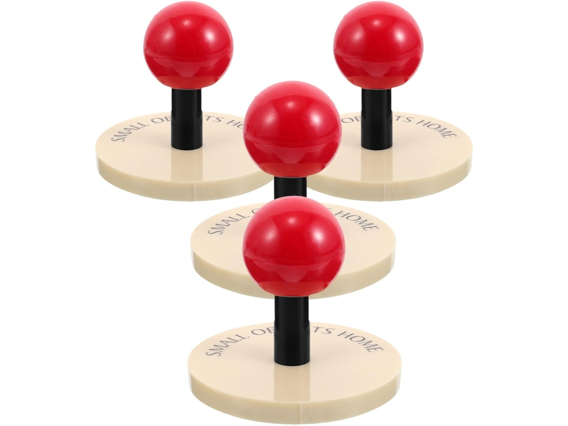 Juego De 4 Ganchos Adhesivos Rojos Para Pared