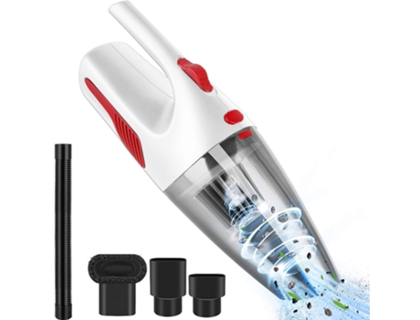 ELKUAIE Aspiradora de mano, aspiradora con mango inalámbrico, cable de carga USB, adaptador de carga, filtro de acero lavable con agua, potente asp...