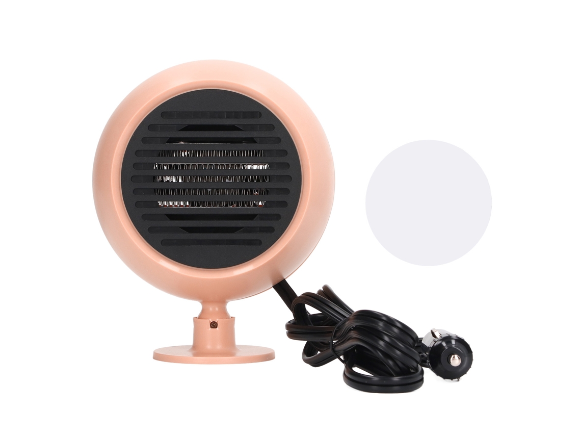 Calefactor Portátil Rosa Para Coche De 12 V Con Rotación De 360 Grados, Función De Ahumador Y Desempañador.