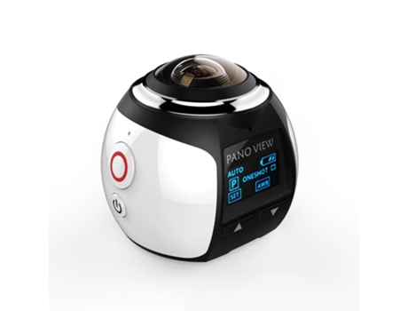 Cámara 360º SLOWMOOSE Vr Gran Angular HD Impermeable Mini Dv Wi-Fi 4K Blanco