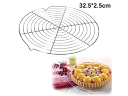 Rejilla para pasteles redonda de 32,5 cm, rejilla para enfriar pasteles y panes, secado uniforme y rápido.