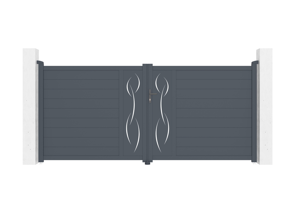 Puerta batiente de aluminio life 3,5m H.160cm