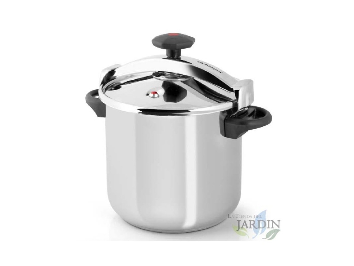 Olla Clásica A Presión 10 Litros ORBEGOZO Ø 26Cm Para Todo Tipo De Fuegos Asas Laterales Acero Inox 18/10.