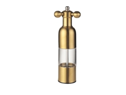 Molinillo De Sal Y Pimienta Manual De Acero Inoxidable Con Grano Ajustable Para Hogar Y Barbacoa, Dorado, Tamaño S