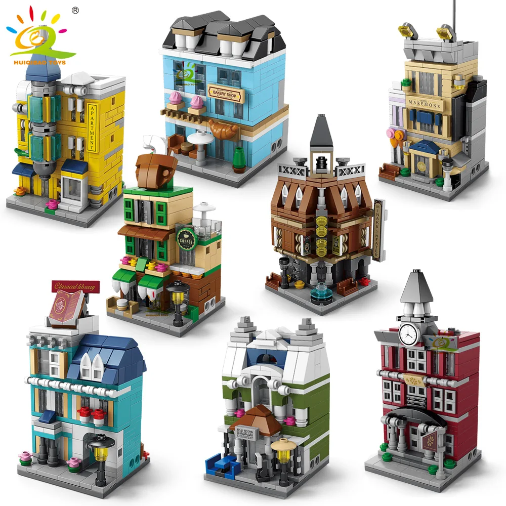 (1 Conjunto) Blocos De Construção Moc Architecture Street Scene, Conjunto De Blocos De Construção Infantil Para Montar Cidade