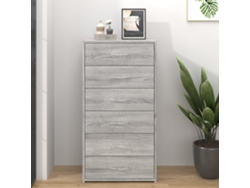 Aparador Con 6 Cajones Contrachapado Gris Sonoma 50x34x96 Cm