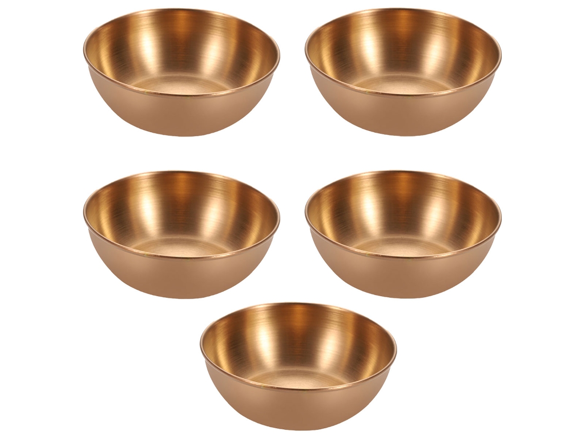 Juego de 5 platos laterales de acero inoxidable. MEOIRUERY
