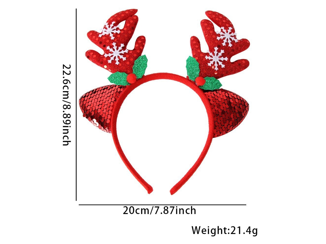 Diadema navideña con cuernos, accesorio navideño brillante, ideal para fiestas, cosplay y uso diario Aeuzwr (estilo 59)