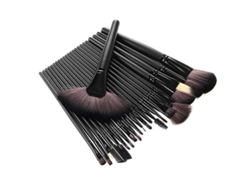 24x Pinceles de Maquillaje - Negro