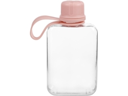 Botella De Agua Plana Portátil De 240 Ml En Plástico Rosa, A Prueba De Fugas Y Ligera, Para Deportes Al Aire Libre Y Senderismo.