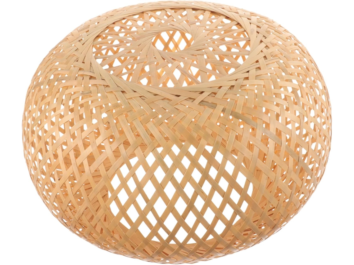 Lámpara Colgante De Bambú Tejido, Farol De Bambú, Estructura Calada, Adecuada Para La Sala De Estar.