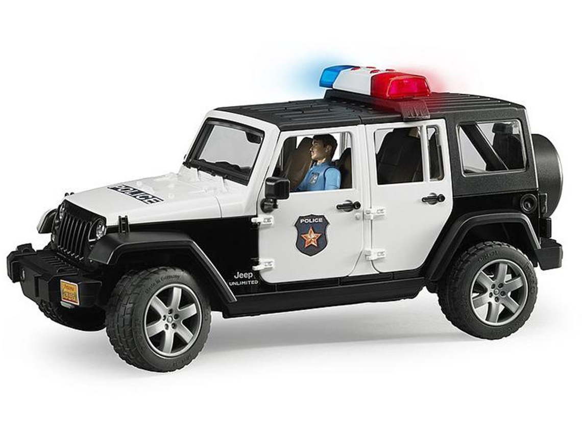 Todoterreno de Policía de Jugar BRUDER Todoterreno Wrangler (Edad Mínima: 3 - Transportes)