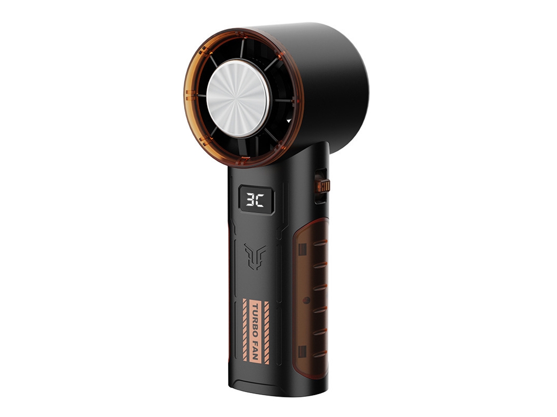 (gris) Ventilador Portátil De Mano Con Bolsa De Hielo De 2000 Mah, Compacto Y Portátil, Alimentación Por Usb, Flujo De Aire Potente