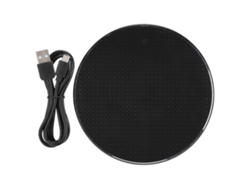 Cargador Inalámbrico Ultrafino Transmisor Circular De Carga Rápida Qi Para Iphone Samsung Xiaomi Black