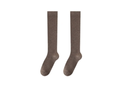 Calcetines altos hasta la rodilla para mujer, invierno 2026, color liso, suaves, transpirables, elásticos y cálidos.