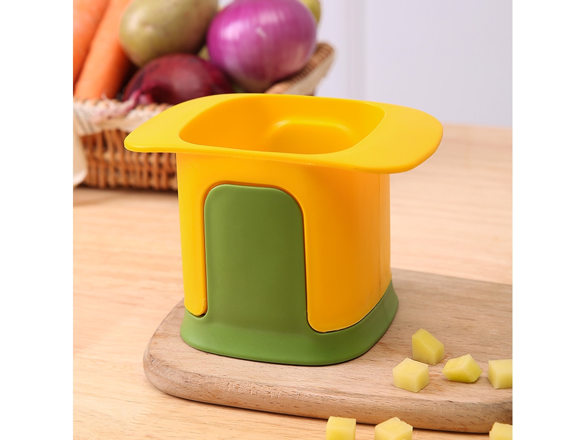 (amarillo) Cortador De Verduras Multifuncional, Se Puede Utilizar Para Cortar Cebollas Y Papas Fritas.