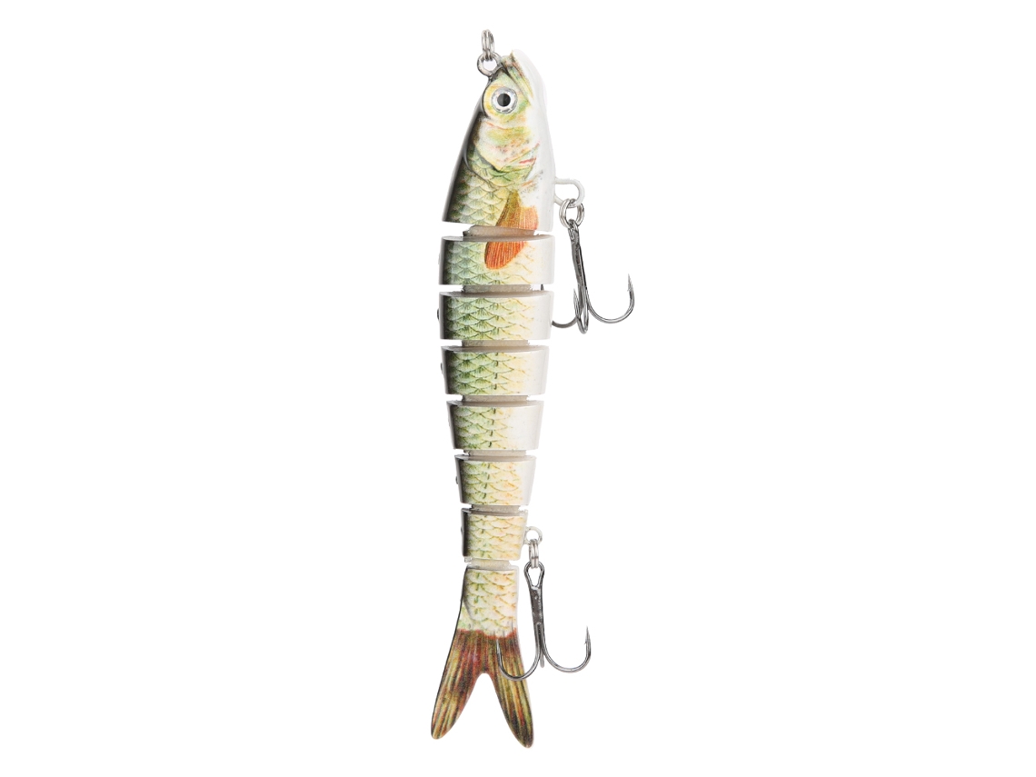 Señuelo Artificial De Hundimiento Lento Y Múltiples Articulaciones Para Peces Carnívoros, 13,5 Cm/27 G, Con Anzuelos Reforzados Del Número 6.