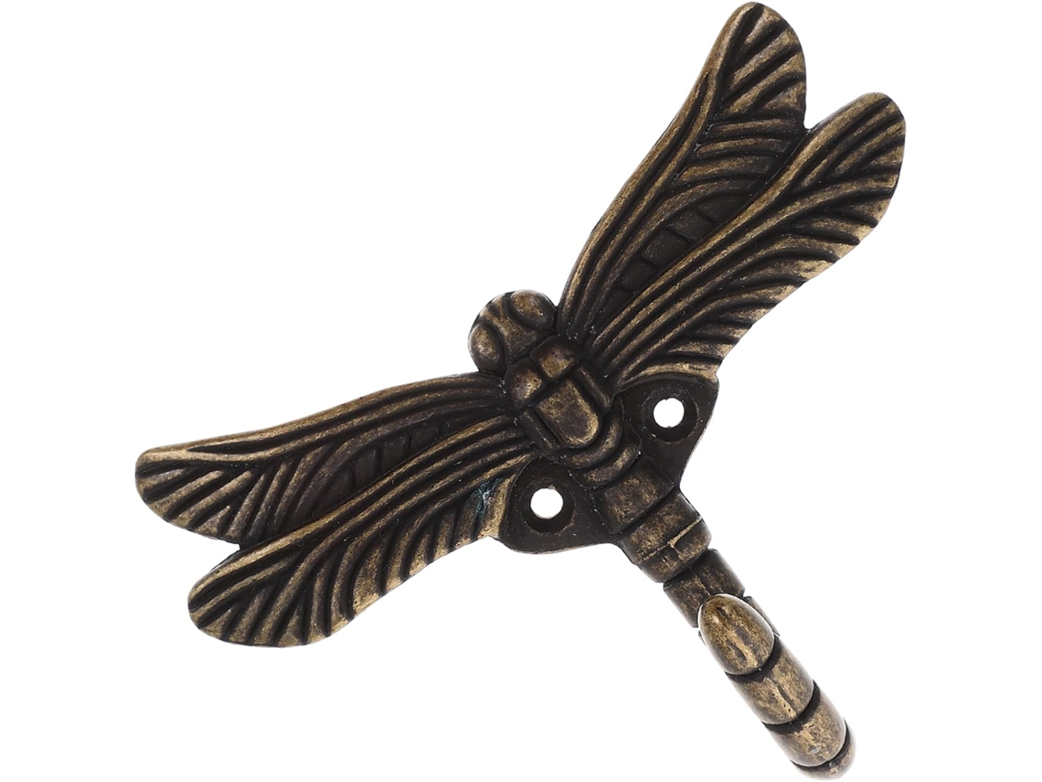 Gancho De Pared Metal Antiguo Con Forma Libélula, Decorativo Multifuncional Para Puerta, Tamaño Pequeño,
