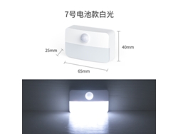 Luz nocturna inteligente con sensor de cuerpo humano y batería T046, luz blanca, lámpara individual Chennnls
