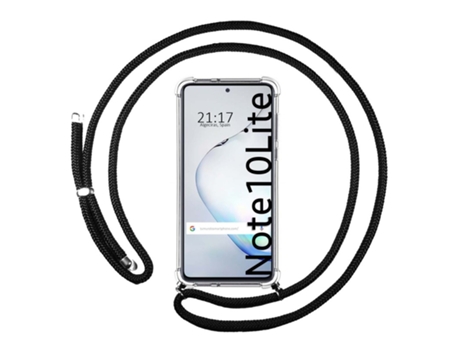 Carcasa Samsung Galaxy Note 10 Lite TUMUNDOSMARTPHONE Colgante Negro