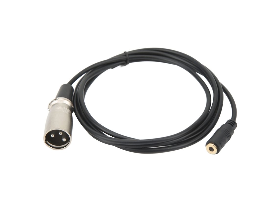 Cable XLR hembra a macho de 3,5 mm, 1,5 m, adaptador para altavoz, PC, teléfono móvil y tableta.