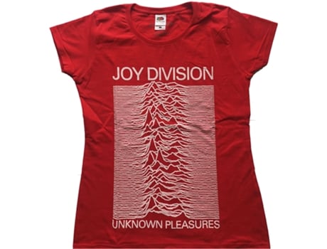 Camiseta ROCK OFF Joy Division - Unknown Pleasures Rojo (Talla: L)