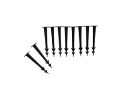10 estacas de plástico para jardín y malla antihierbas, 11,5 cm, Boni Shop