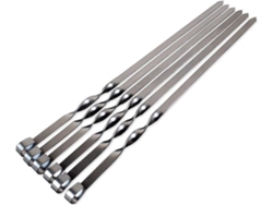 6 Tenedores De Acero Inoxidable Para Barbacoa, 45 Cm, Para Carne Y Verduras