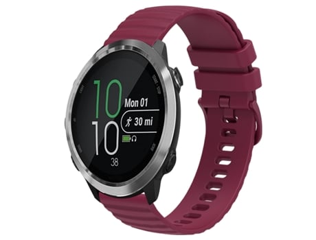 Correa de reloj inteligente para Garmin Forerunner 645 Music Correa de reloj de silicona de color sólido con patrón de puntos ondulados de 20 mm (r...