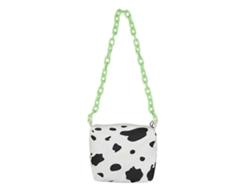 Bolso bandolera para mujer con estampado de vaca y diseño de dibujos animados, bolso tote para mujer