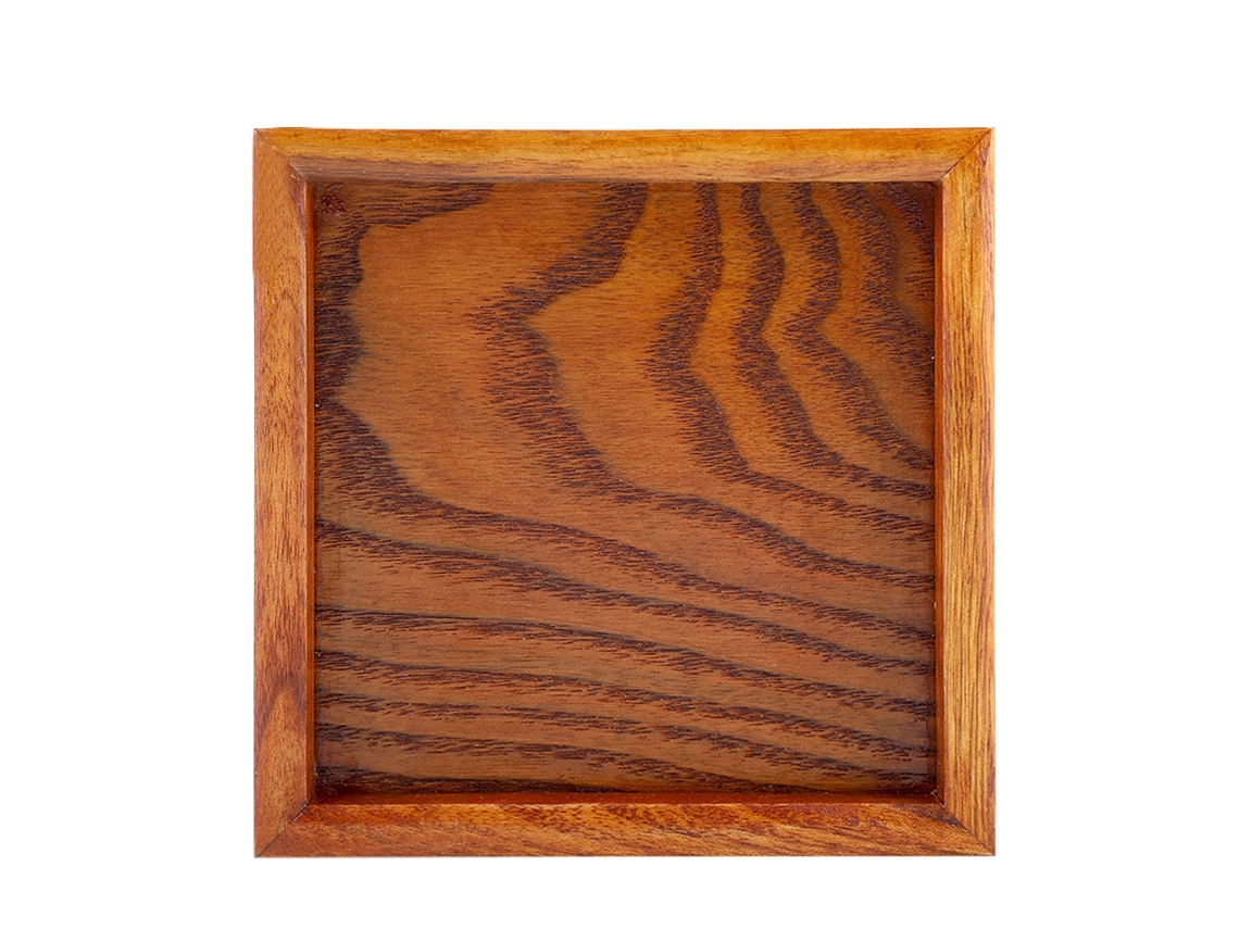 KOFIHETY Bandeja Cuadrada de Madera Maciza para Té, Café, Sushi y Aperitivos - 12,5 x 12,5 cm