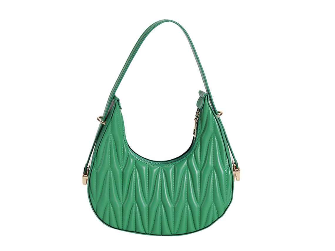 Elegante Y Ligero Bolso De Mano De Piel Sintética Para Mujer, Versátil, Para El Trabajo, Viajes Y Fiestas, Color Verde.