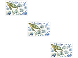 Pegatinas De Pared Removibles De 3 Piezas Con Diseño Del Mundo Marino Para La Decoración Del Dormitorio.