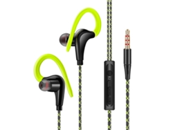 Auriculares Deportivos Intrauditivos De 3,5 Mm Con Micrófono Y Gancho Anticaída S760