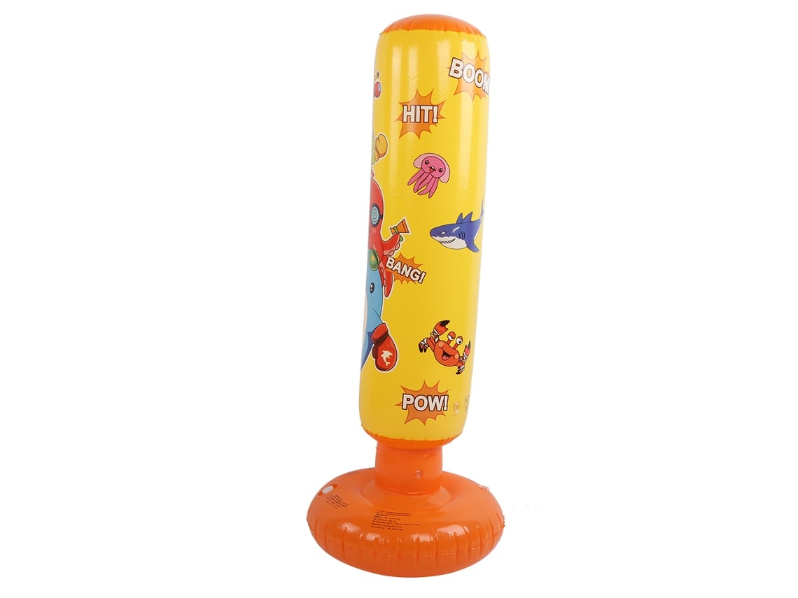 Ats-columna De Boxeo Inflable Para Niños, Saco De Boxeo Para Niños, Accesorio Para Aliviar El Estrés, Color Amarillo