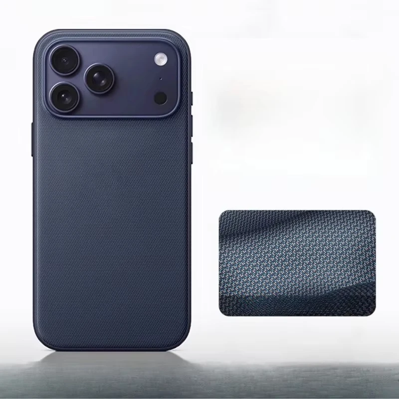 (iphone 14 Pro Azul) Funda Magnética De Tejido Técnico, Compatible Con Carga Inalámbrica Magsafe