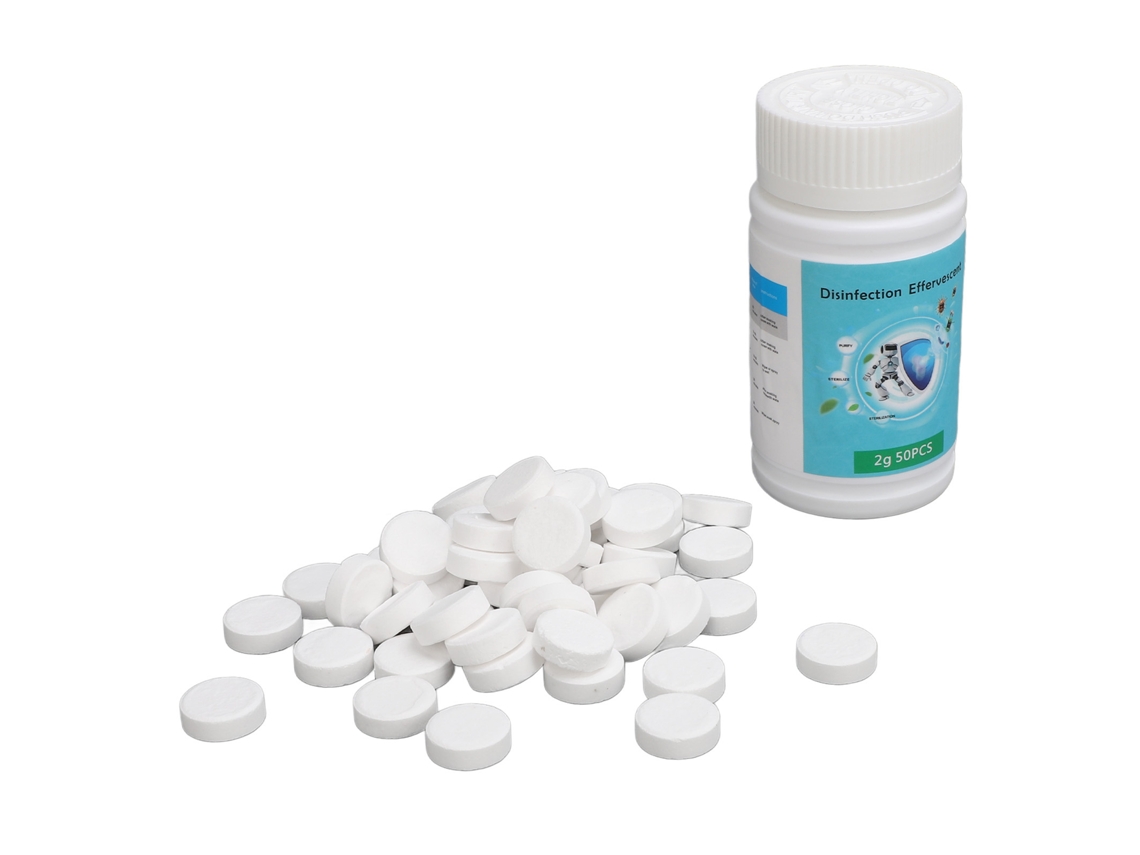 Cloro para piscinas, 50 tabletas de 2 g, limpieza ultra profunda.