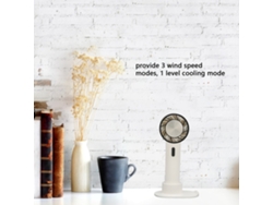 Ventilador De Mesa Usb Branco Resfriamento Rápido 4 Modos Carga Usb Silencioso Pequeno Para Casa Escritório Viagem
