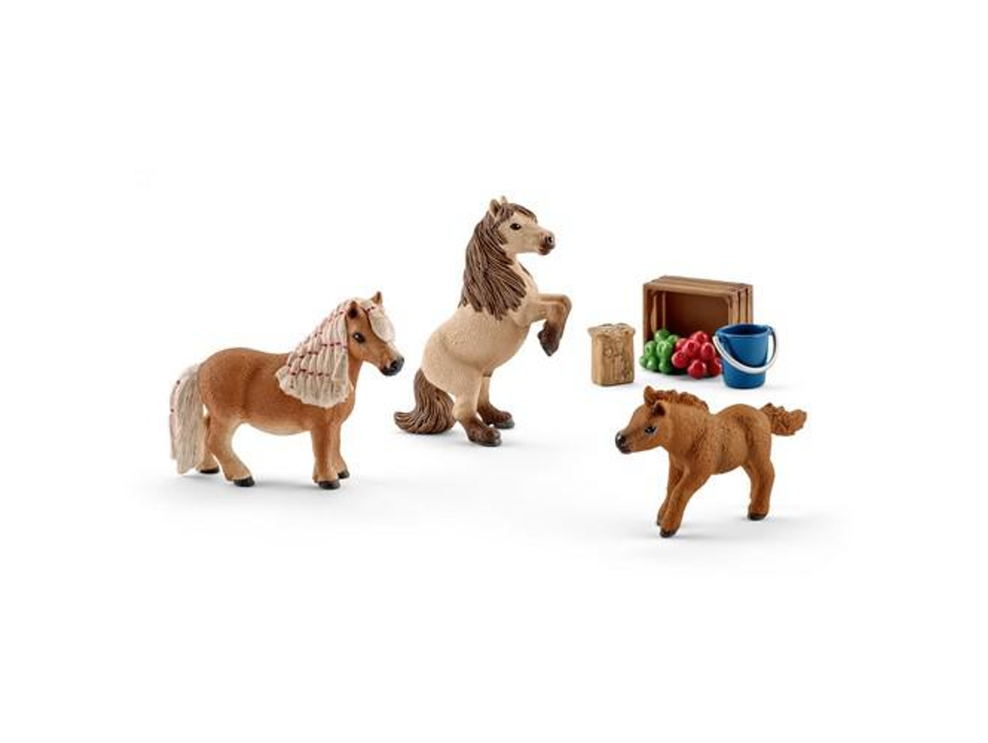 Conjunto de Figuras SCHLEICH Familia de Ponis Shetland