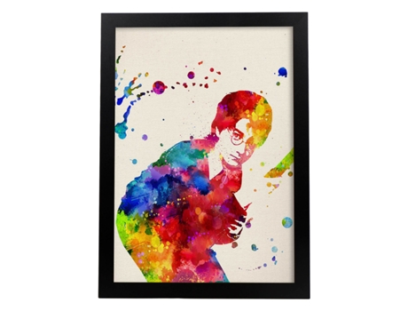 Lámina Para Enmarcar Harry Potter. Poster Estilo Acuarela. Lamina Con Imágenes De La Película Harry Potter. Papel 250 Gr. Sin Marco
