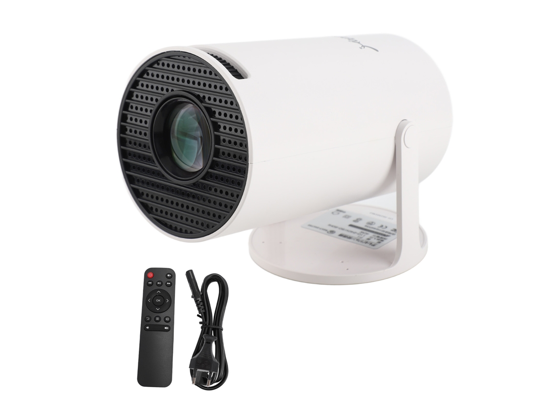Proyector Inteligente Con Control Remoto 720p, Corrección Trapezoidal Automática, Enfoque Manual Ajustable A 270° Para Uso Doméstico. Enchufe Europeo.