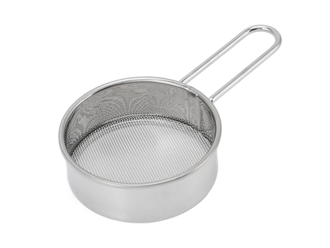 KOFIHETY Tamiz Redondo de Acero Inoxidable 304 Ligero con Mango Ergonómico para Limpieza Fácil - Ideal para Repostería