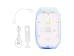 2026-luz Led Recargable Usb Ligera Para Correr Y Ciclismo Al Aire Libre, Lámpara De Seguridad Nocturna Azul