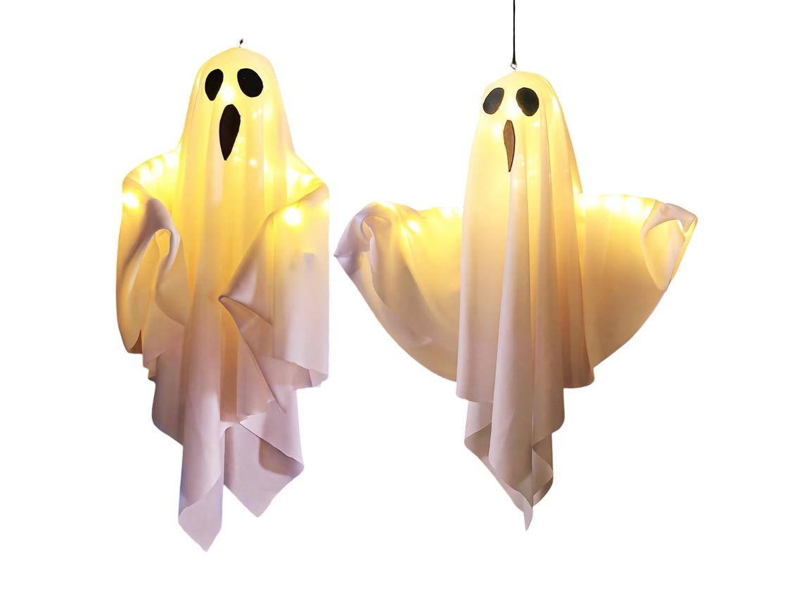 Juego de 2 fantasmas iluminados colgantes para decoración interior y exterior NEVEANCE