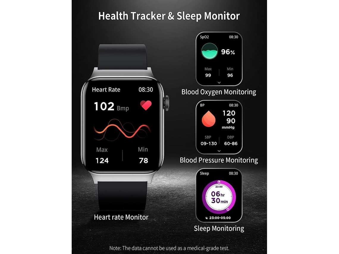 Relojes inteligentes, reloj de fitness de 1,83 pulgadas con