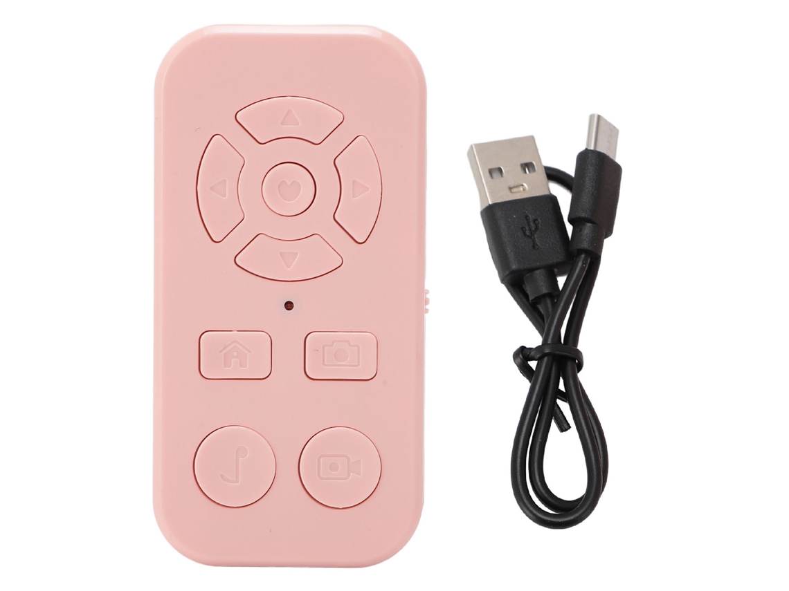 Control Remoto Bluetooth V4.2 Para Teléfonos Android: Buscapersonas, Disparador De Cámara Y Vídeo - Rosa