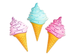 Juego Gigante De Conos De Helado Inflables Para Niños Y Adultos, 91,44 Cm (paquete De 3)