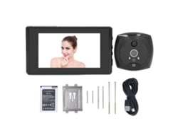 Cámara De Timbre De 4,5" Y 1080p Con Sensor De Puerta, Visión Nocturna, Detección De Personas Y 12 Idiomas.