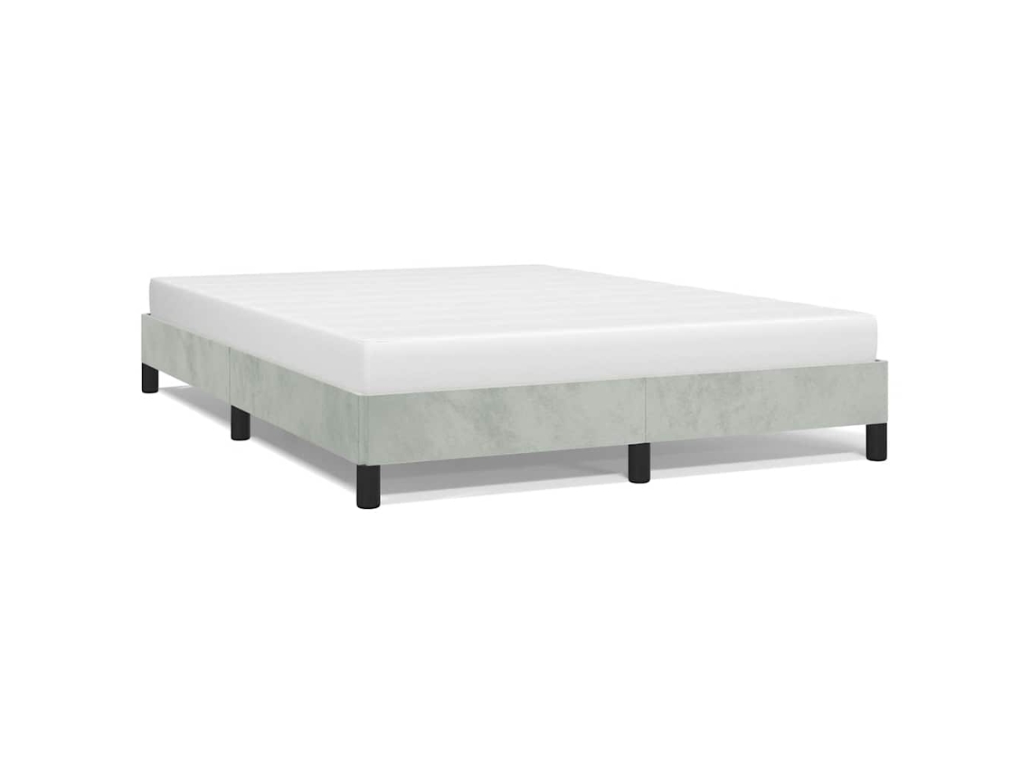 Maison Exclusive - Estructura De Cama Sin Colchón, Gris Claro, 152x203 Cm, Queen, Terciopelo